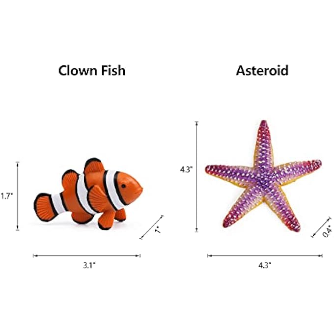 ANIMAL FIGURES, REALISTIC OCEAN TOY PLAYSET FOR KIDS CAKE TOPPERS DECORATION REALISTIC PLASTIC ZOO PLAY SET SMALL TOYS OPPER PARTY FAVORS (8PCS) - Image 4